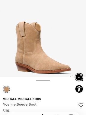 New with tags MICHAEL MICHAEL KORS Noemie Suede Boot - Tan